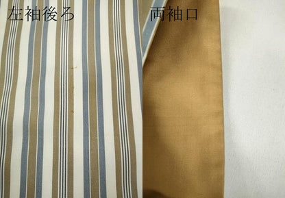 平和屋着物●上質な紬　縞　正絹　逸品　CABA8133ut