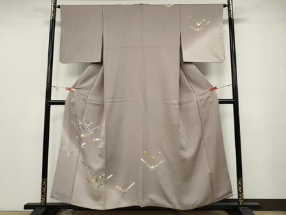 平和屋着物●訪問着 吉祥花文 暈し染め 金彩 正絹 逸品 CABA8182ut