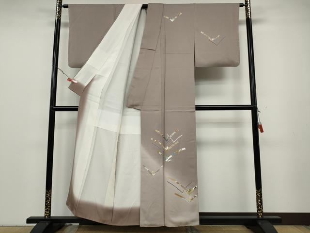 平和屋着物●訪問着 吉祥花文 暈し染め 金彩 正絹 逸品 CABA8182ut