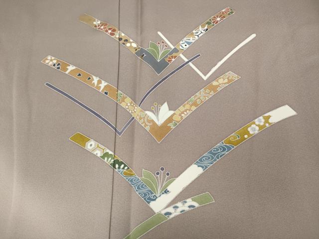 平和屋着物●訪問着 吉祥花文 暈し染め 金彩 正絹 逸品 CABA8182ut