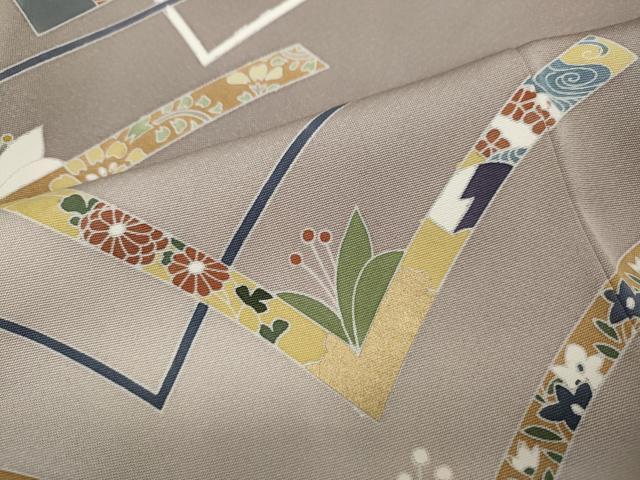 平和屋着物●訪問着 吉祥花文 暈し染め 金彩 正絹 逸品 CABA8182ut