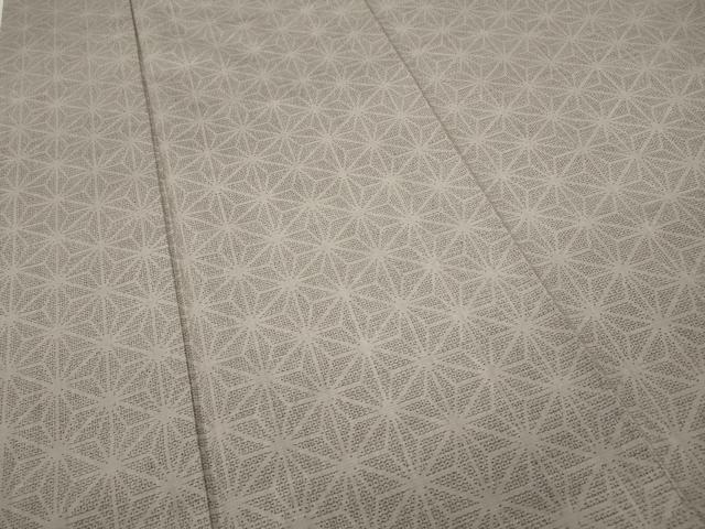 平和屋着物○結城紬 100亀甲 麻の葉文様 正絹 逸品 CABA8193ut