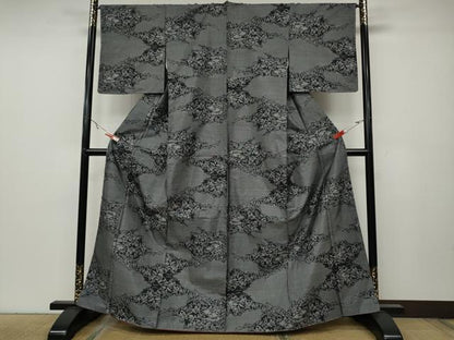 平和屋着物●本場大島紬 9マルキ 風景草木文 正絹 逸品 CABA8194ut