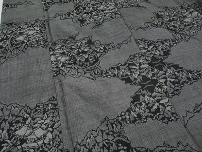 平和屋着物●本場大島紬 9マルキ 風景草木文 正絹 逸品 CABA8194ut