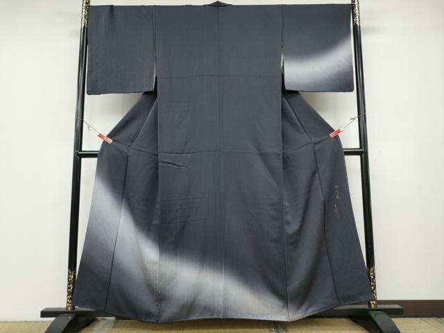 平和屋着物●訪問着　作家物　柿しぶ染　霞文　暈し染め　正絹　逸品　CABA8225ut 平和屋着物○訪問着 作家物 柿しぶ染 霞文 暈し染め