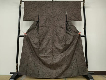 平和屋着物●本場大島紬　7マルキ　楓　竹　正絹　逸品　CABA8226ut