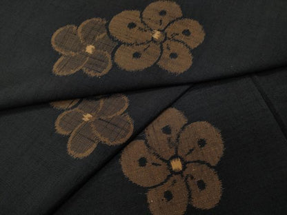 平和屋着物●上質な紬　捻梅　正絹　逸品　CABA8227ut