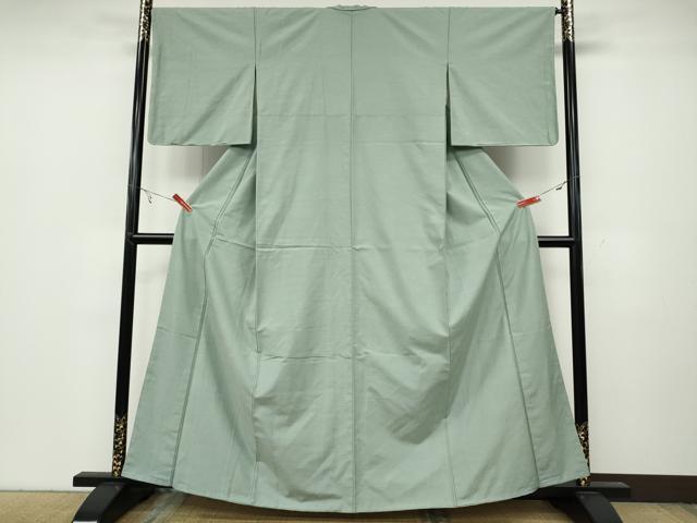 平和屋着物●結城紬　青磁鼠色　正絹　逸品　未使用　CABA8233ut 平和屋着物○結城紬 青磁鼠色 正絹 逸品 未使用 CABA8233ut