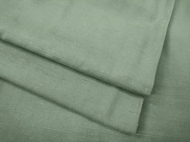 平和屋着物○結城紬 青磁鼠色 正絹 逸品 未使用 CABA8233ut