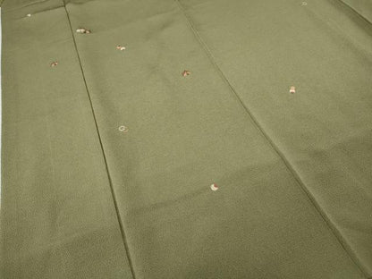 平和屋着物●訪問着　総刺繍　竹屋町刺繍　桐　金糸　鬼しぼ縮緬　正絹　逸品　CABA8237ut