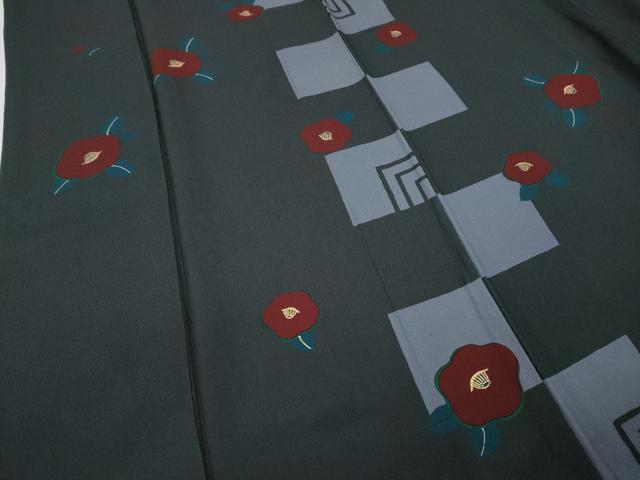 平和屋着物○豪華振袖 市松椿文 金彩 やまと誂製 正絹 逸品 CABA8240ut