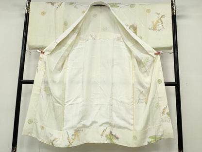 平和屋着物●長襦袢　無双仕立て　器物風景文　正絹　逸品　CABA8243ut