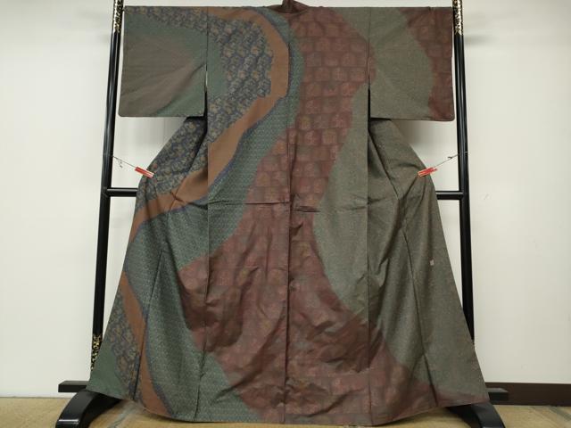 平和屋着物●ファッションデザイナー　KENZO KIMONO　高田賢三　訪問着　本場大島紬　道長鳳凰吉祥花文　正絹　逸品　CABA8253ut 平和屋着物○ファッションデザイナー KENZO KIMONO 高田賢三 訪問着