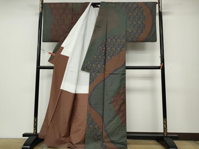 平和屋着物●ファッションデザイナー　KENZO KIMONO　高田賢三　訪問着　本場大島紬　道長鳳凰吉祥花文　正絹　逸品　CABA8253ut 平和屋着物○ファッションデザイナー KENZO KIMONO 高田賢三 訪問着