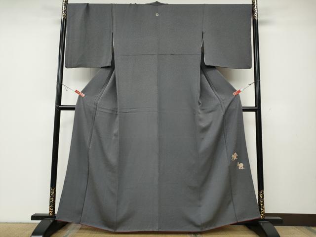 平和屋着物○上質な色無地 霞地紋 正絹 逸品 CABA8254ut