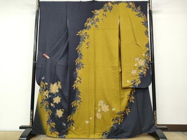 平和屋着物●豪華振袖　舞花文　暈し染め　金彩　やまと誂製　正絹　逸品　CABA8260ut 平和屋着物○豪華振袖 舞花文 暈し染め 金彩 やまと誂製 正絹