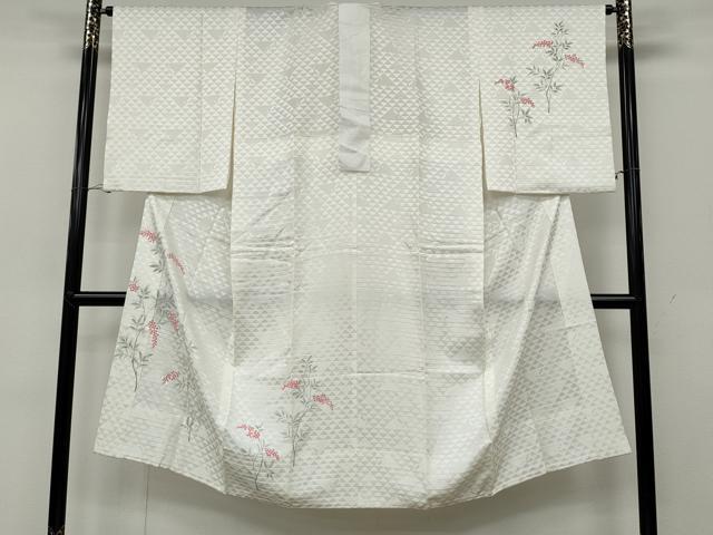 平和屋着物●長襦袢　無双仕立て　手描き　南天文　正絹　逸品　CABA8272ut