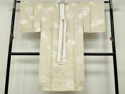 平和屋着物●長襦袢　無双仕立て　舞花文　正絹　逸品　CABA8275ut
