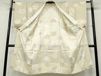 平和屋着物●長襦袢　無双仕立て　舞花文　正絹　逸品　CABA8275ut