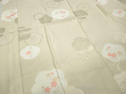 平和屋着物●長襦袢　無双仕立て　舞花文　正絹　逸品　CABA8275ut
