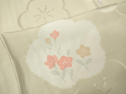 平和屋着物●長襦袢　無双仕立て　舞花文　正絹　逸品　CABA8275ut