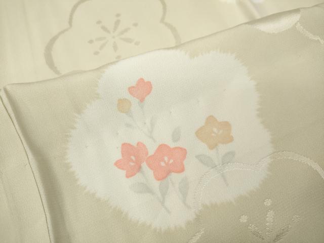 平和屋着物●長襦袢　無双仕立て　舞花文　正絹　逸品　CABA8275ut