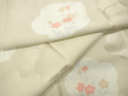平和屋着物●長襦袢　無双仕立て　舞花文　正絹　逸品　CABA8275ut
