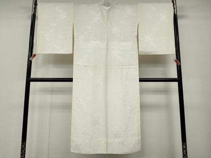 平和屋着物●長襦袢　無双仕立て　立波花車地紋　正絹　逸品　CABA8277ut