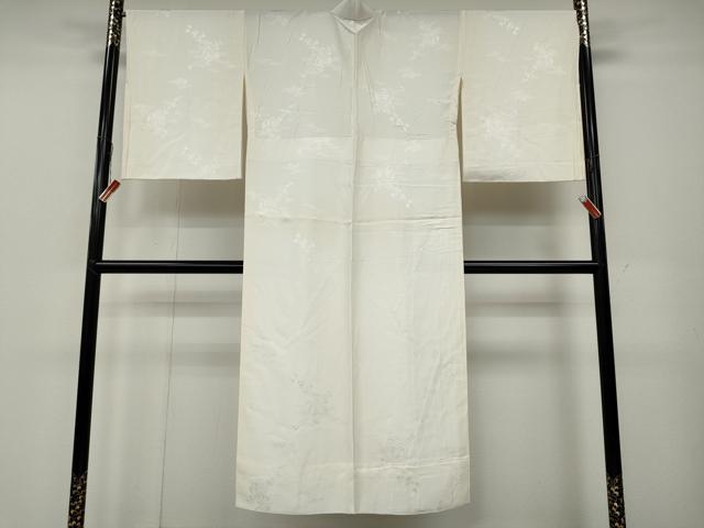平和屋着物●長襦袢　無双仕立て　立波花車地紋　正絹　逸品　CABA8277ut
