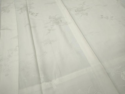 平和屋着物●長襦袢　無双仕立て　立波花車地紋　正絹　逸品　CABA8277ut