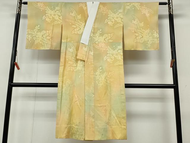 平和屋着物●長襦袢 無双仕立て 辻が花地紋 暈し染め やまと誂製 正絹 逸品 CABA8282ut