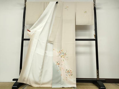 平和屋着物●創業460年・千總　訪問着　扇面花文　暈し染め　正絹　逸品　未使用　CABA8285ut