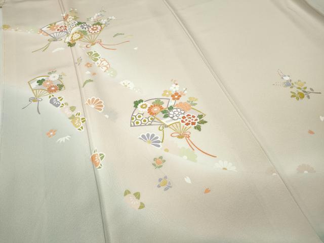 平和屋着物●創業460年・千總　訪問着　扇面花文　暈し染め　正絹　逸品　未使用　CABA8285ut