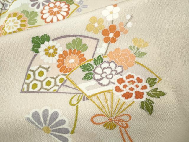 平和屋着物●創業460年・千總　訪問着　扇面花文　暈し染め　正絹　逸品　未使用　CABA8285ut