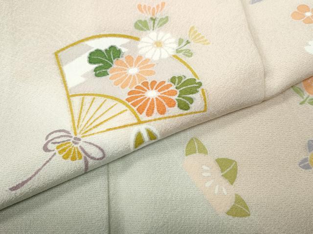 平和屋着物●創業460年・千總　訪問着　扇面花文　暈し染め　正絹　逸品　未使用　CABA8285ut
