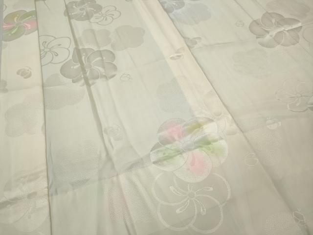 平和屋着物●振袖用長襦袢　無双仕立て　捻梅地紋　暈し染め　正絹　逸品　CABA8286ut