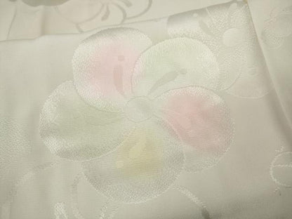 平和屋着物●振袖用長襦袢　無双仕立て　捻梅地紋　暈し染め　正絹　逸品　CABA8286ut