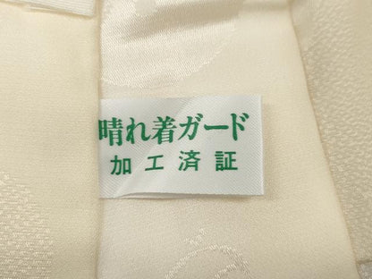平和屋着物●振袖用長襦袢　無双仕立て　捻梅地紋　暈し染め　正絹　逸品　CABA8286ut
