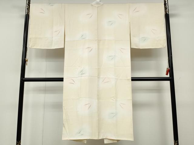 平和屋着物○長襦袢 袷 手描き 雪うさぎ 暈し染め 正絹 逸品 CABA8289ut