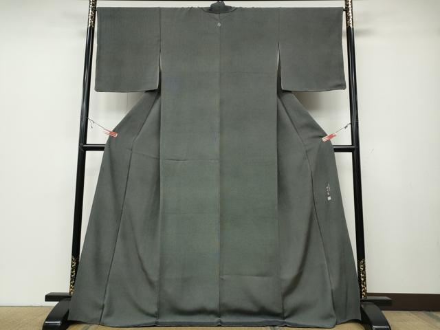 平和屋着物●伝統工芸士　関正三郎　江戸小紋　角通し　黒地　正絹　逸品　未使用　CABA8291ut