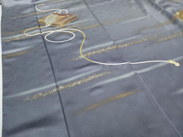 平和屋着物○人間国宝 福田喜三郎 色留袖 刺繍 文箱文 暈し