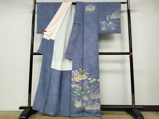 平和屋着物●訪問着　作家物　御所解花文　金彩　正絹　逸品　CABA8296ut