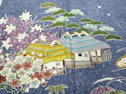 平和屋着物●訪問着　作家物　御所解花文　金彩　正絹　逸品　CABA8296ut
