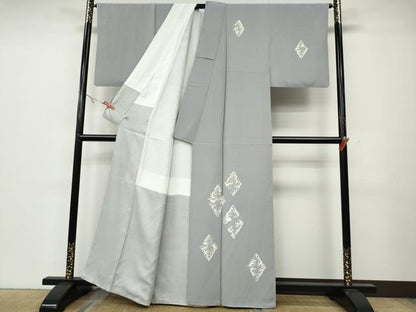 平和屋着物●大正の浮世絵師　竹久夢二　夢二ロマン　訪問着　駒刺繍　菱立波文　正絹　逸品　CABA8301ut