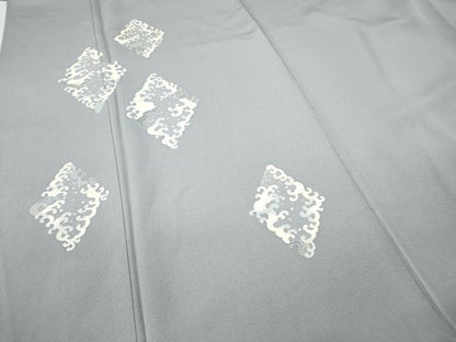 平和屋着物●大正の浮世絵師　竹久夢二　夢二ロマン　訪問着　駒刺繍　菱立波文　正絹　逸品　CABA8301ut