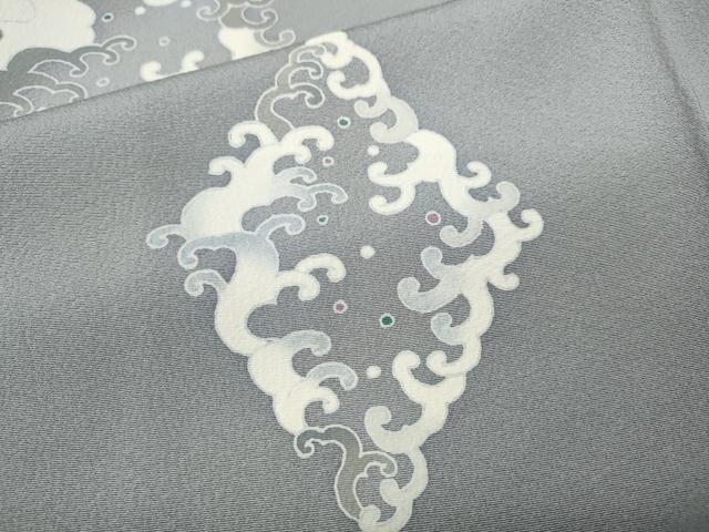 平和屋着物●大正の浮世絵師　竹久夢二　夢二ロマン　訪問着　駒刺繍　菱立波文　正絹　逸品　CABA8301ut