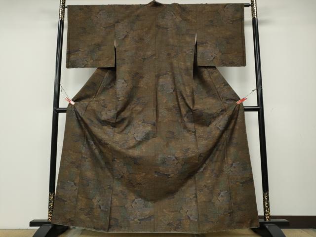 平和屋着物●本場大島紬 9マルキ 人物風景文 正絹 逸品 未使用 CABA8304ut