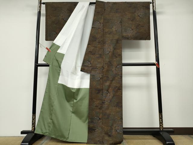 平和屋着物●本場大島紬 9マルキ 人物風景文 正絹 逸品 未使用 CABA8304ut