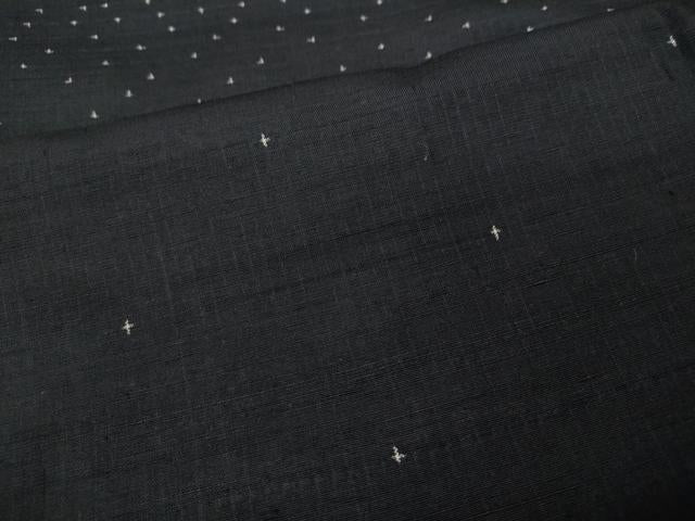 平和屋着物●訪問着　紬地　十字絣　正絹　逸品　CABA8309ut