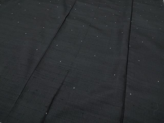 平和屋着物●訪問着　紬地　十字絣　正絹　逸品　CABA8309ut